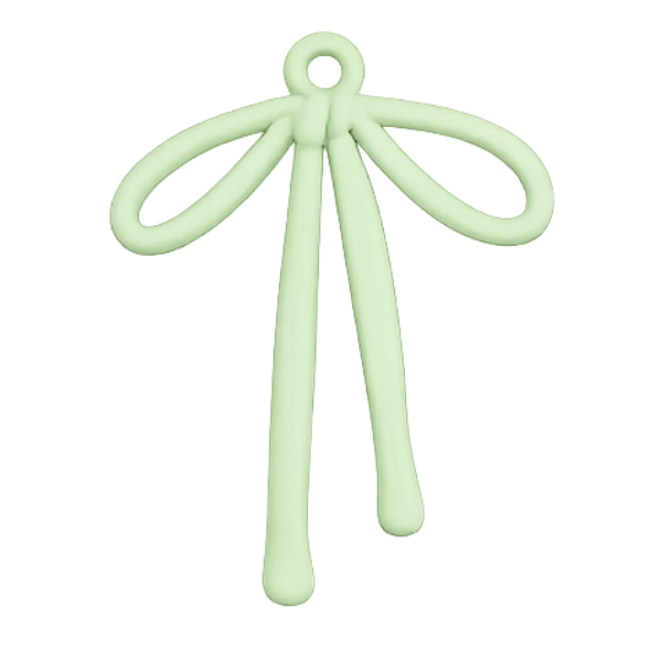 Light green bow charm