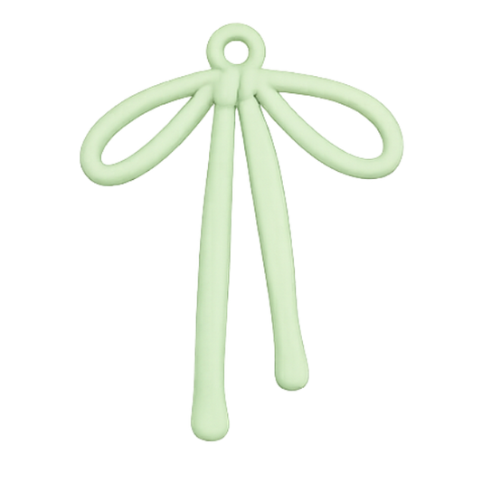 Light green bow charm