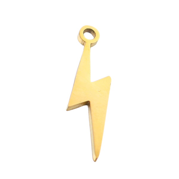 Gold lightning bolt charm
