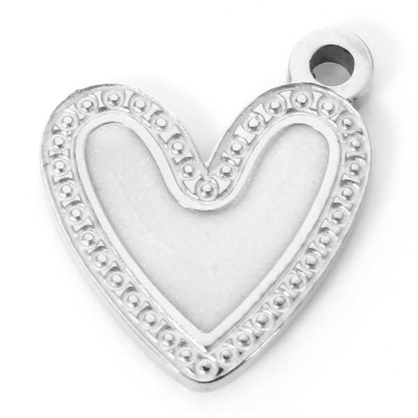 Heart Silver 12x11mm
