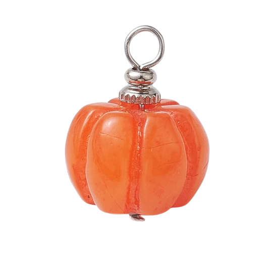 Orange pumpkin-shaped charm 