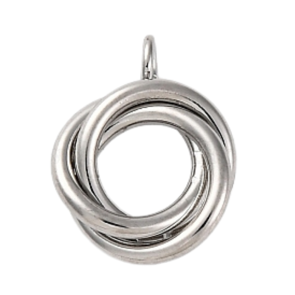 Silver circular pendant 