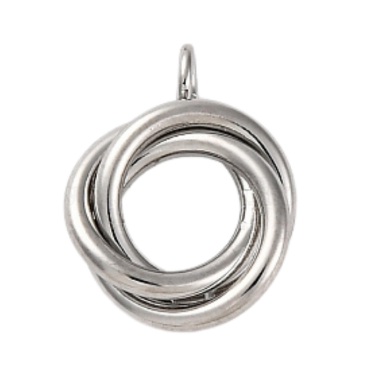 Silver circular pendant 