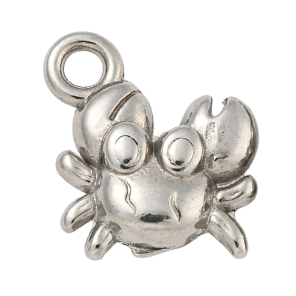 silver crab charm