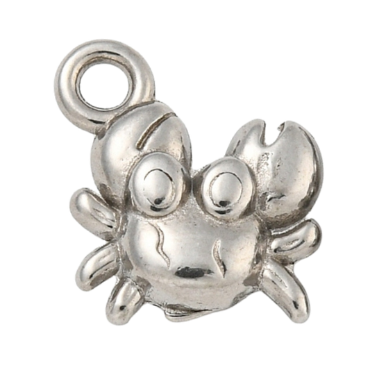 silver crab charm