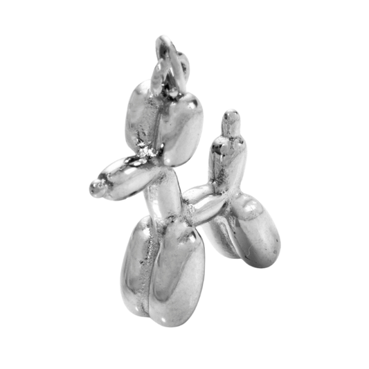 Balloon Dog Silver 21x15mm
