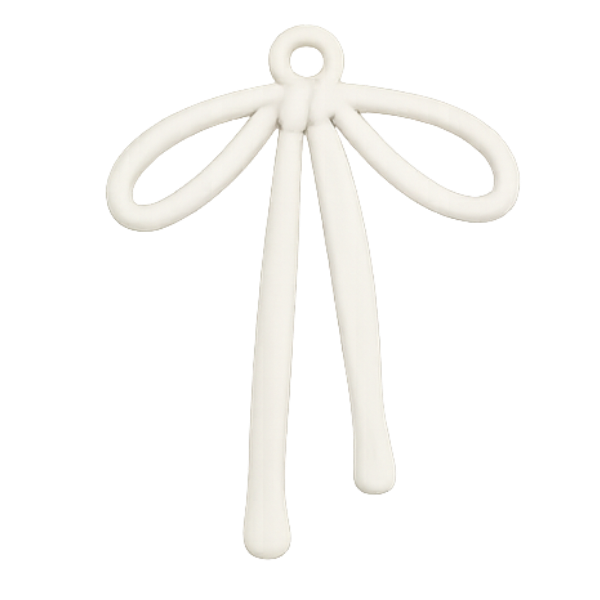 White bow charm