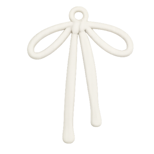 White bow charm